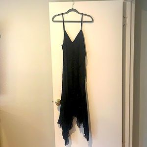 Black Sequined Cocktail Slip Dress